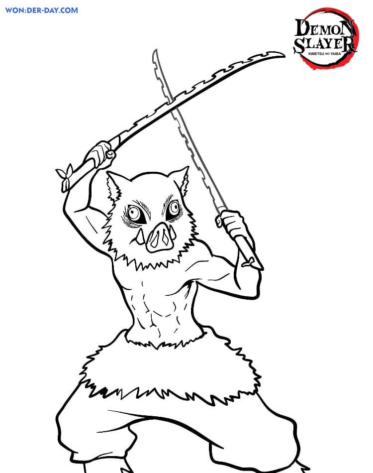 32+ Cute Demon Slayer Logo Coloring Pages Easy