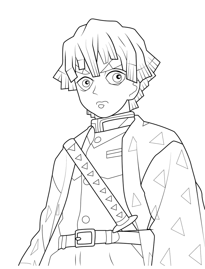 49+ Educational Zenitsu Agatsuma Coloring Pages Unique