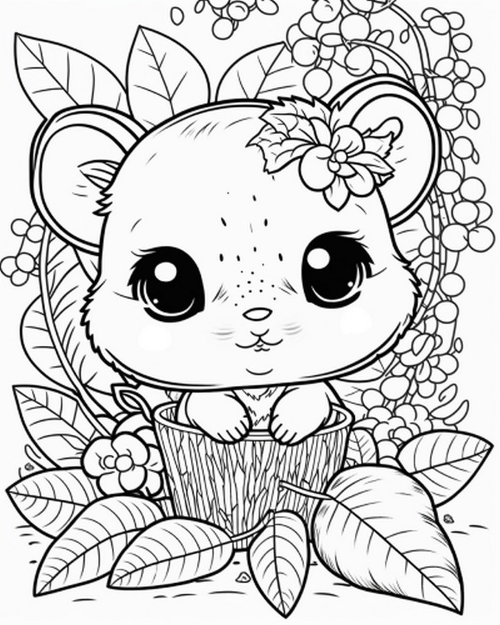 10 Animal Coloring Pages Kids 1