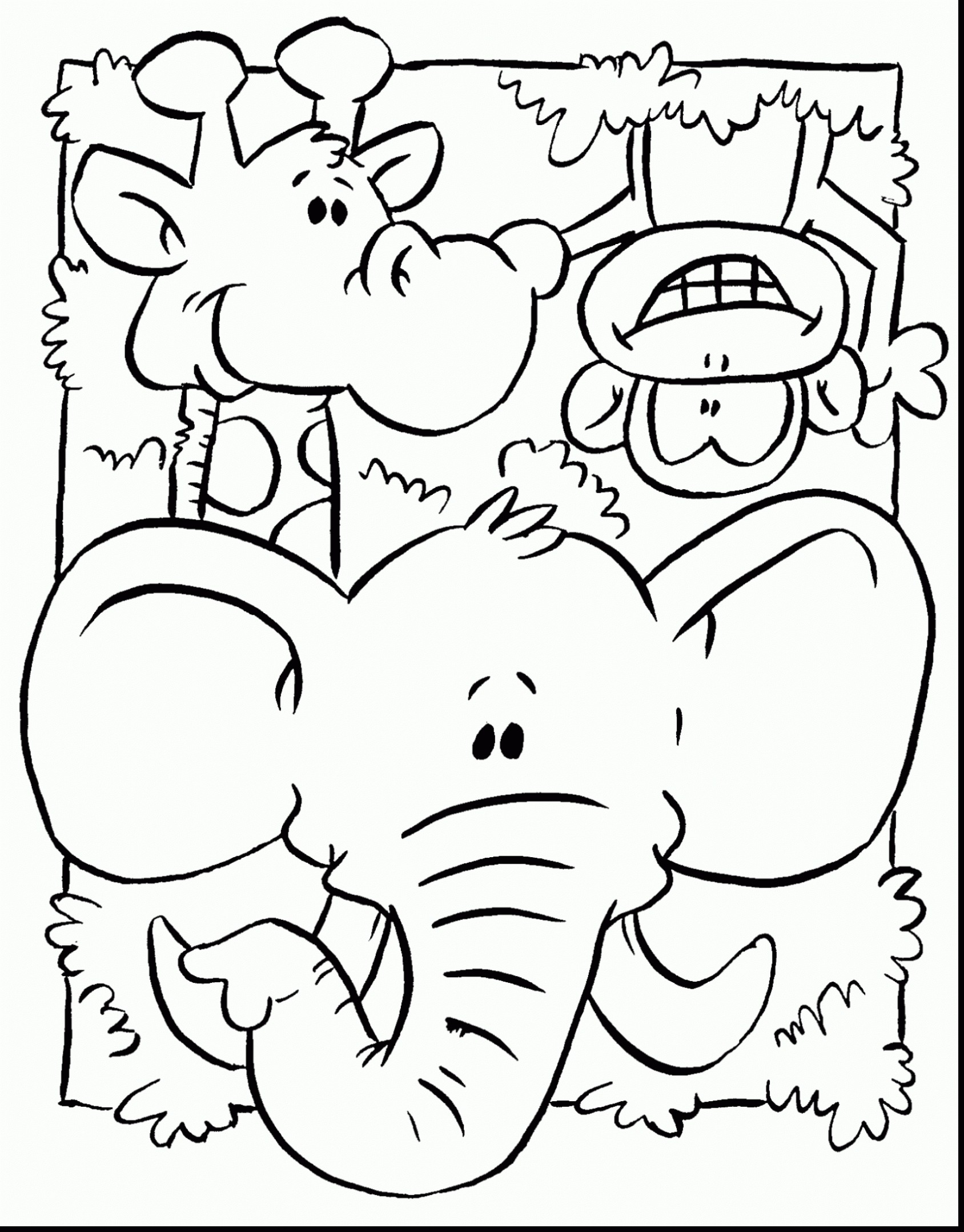 10 Animal Coloring Pages Kids 2