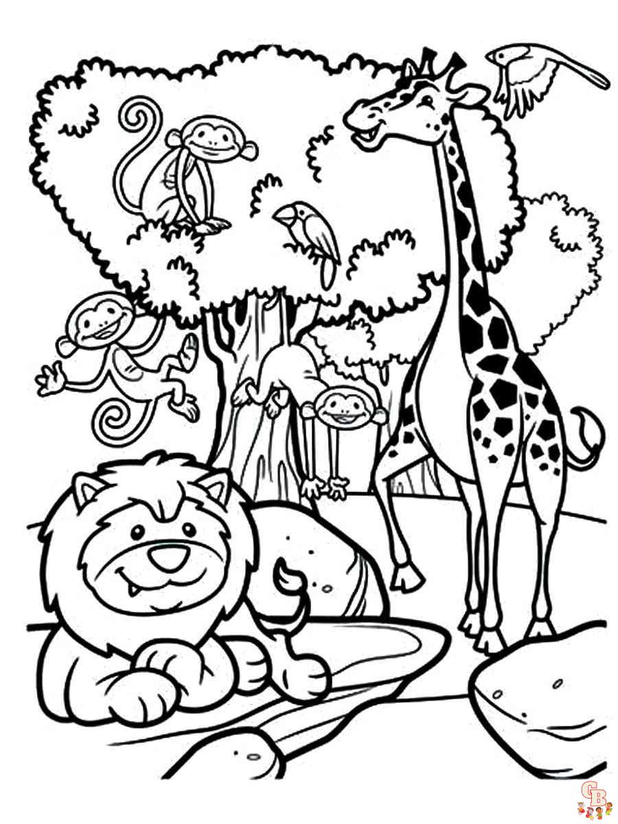 10 Animal Coloring Pages Kids 5