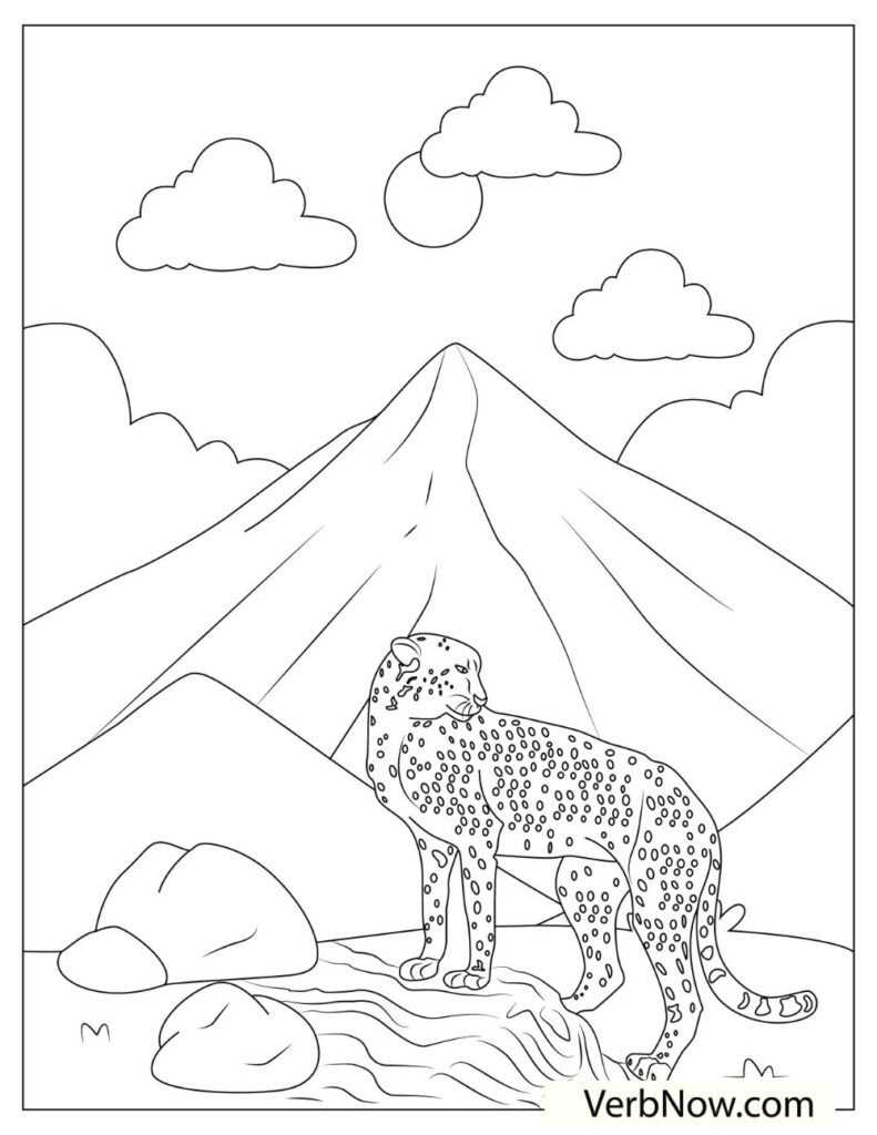 10 Cheetah Coloring Pages 6