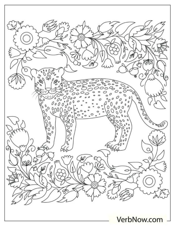 10 Cheetah Coloring Pages 7