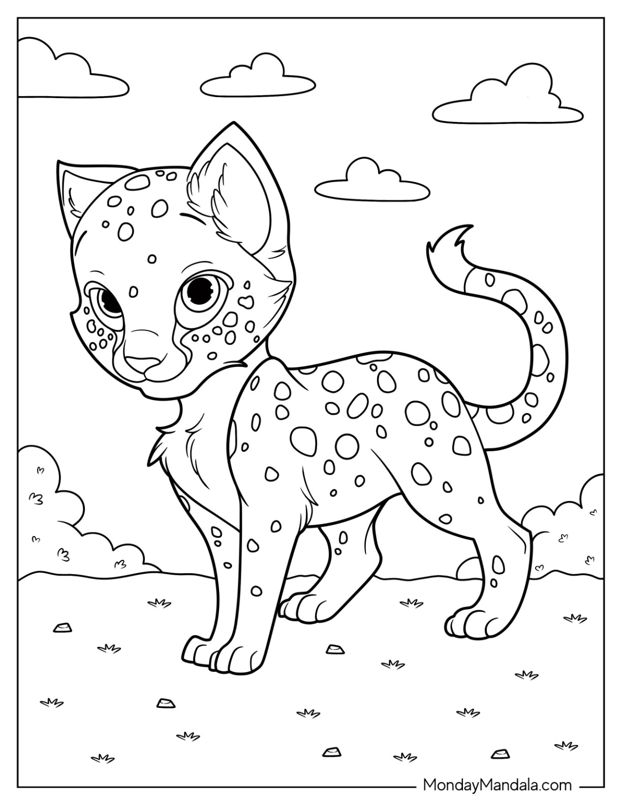 10 Cheetah Coloring Pages 8