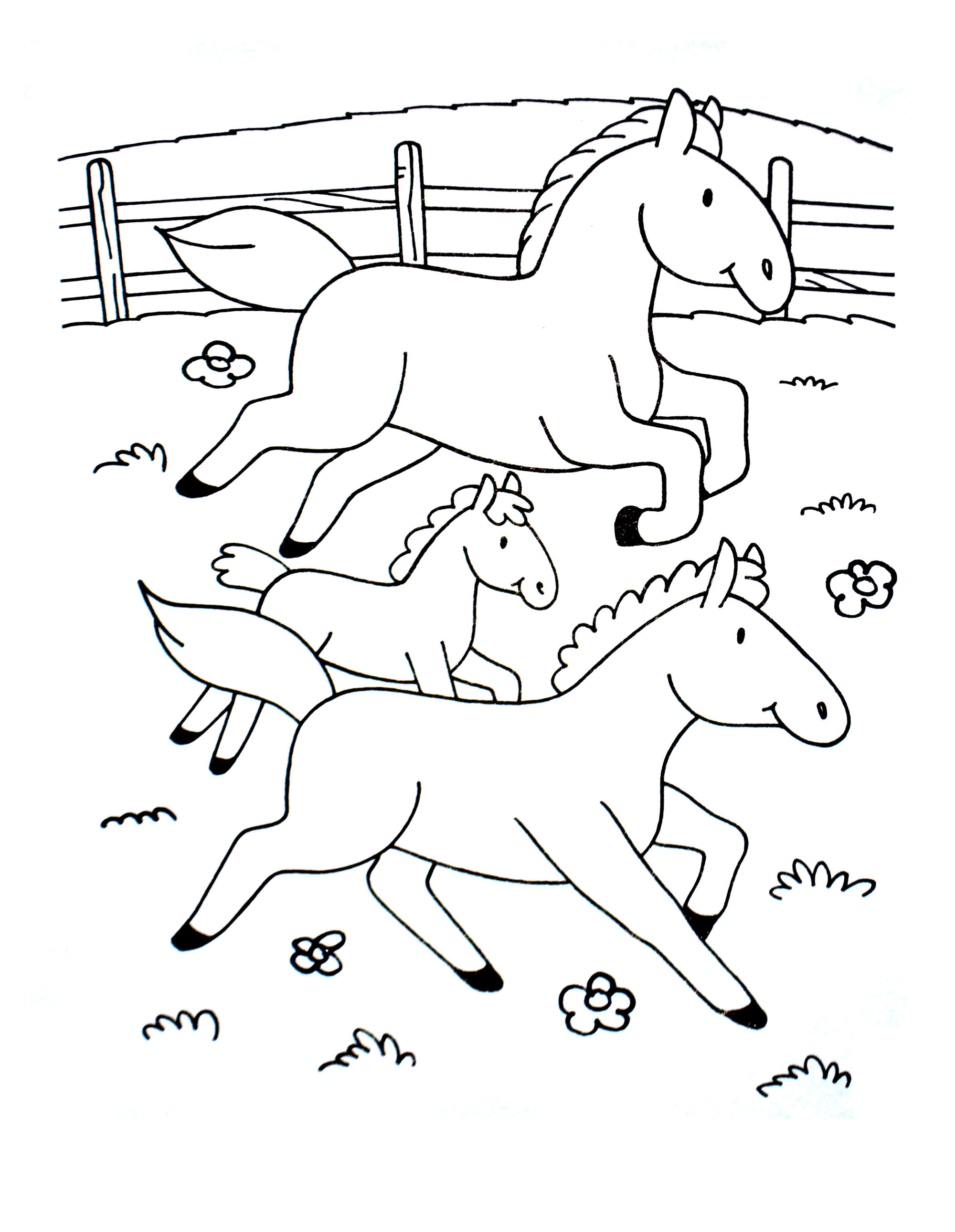 10 Farm Animal Coloring Pages Horse 2