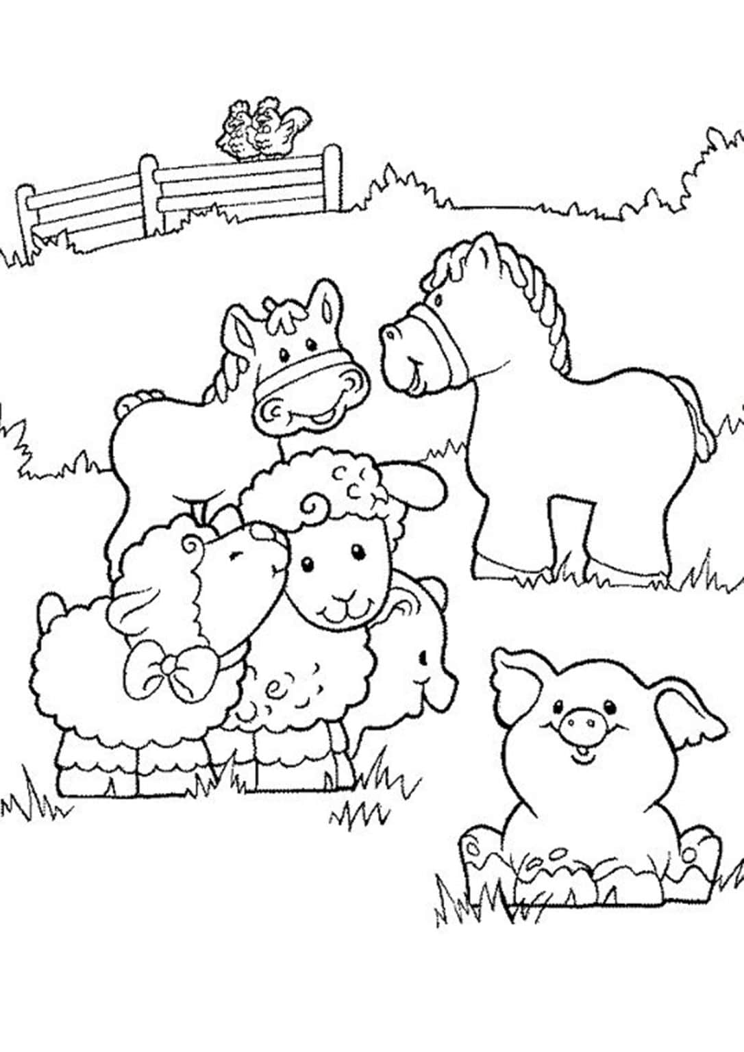 10 Farm Animal Coloring Pages Horse 5