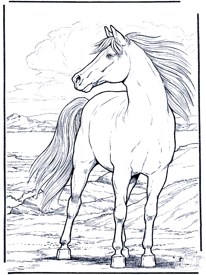 10 Farm Animal Coloring Pages Horse 8