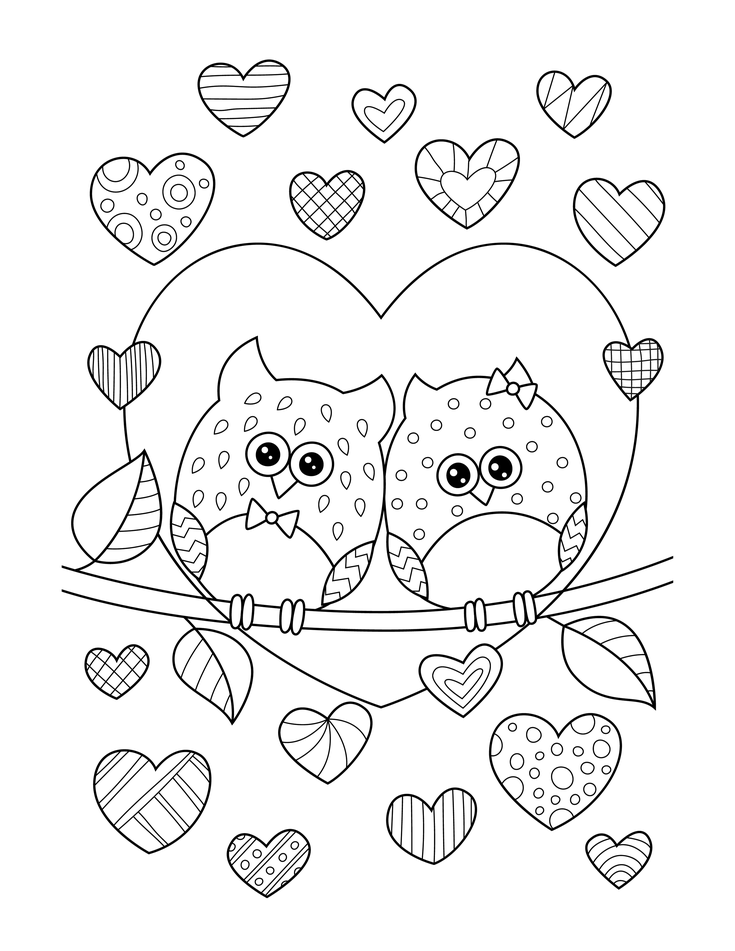 36+ Download Valentine Animal Coloring Pages Line Art