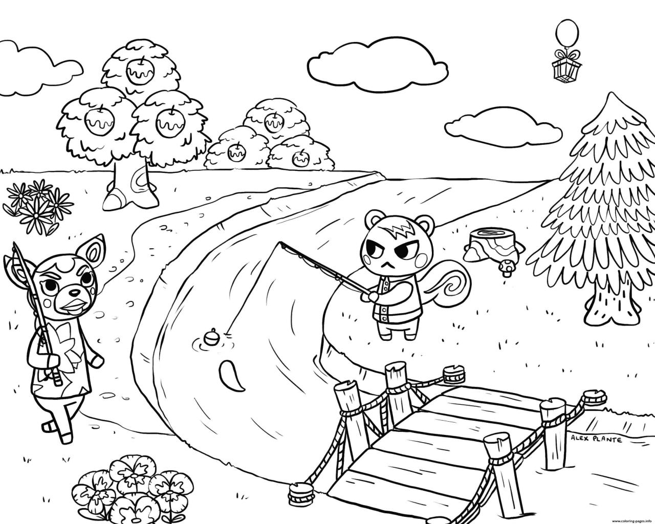 10 Cool Animal Crossing Coloring Pages Raymond for Fans