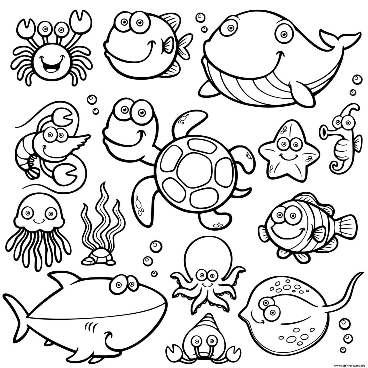 10 Printable Sea Animal Coloring Pages for Endless Underwater Adventures