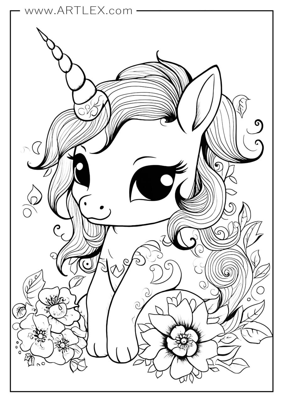 10 Enchanting Unicorn Animal Coloring Pages for Imaginative Minds