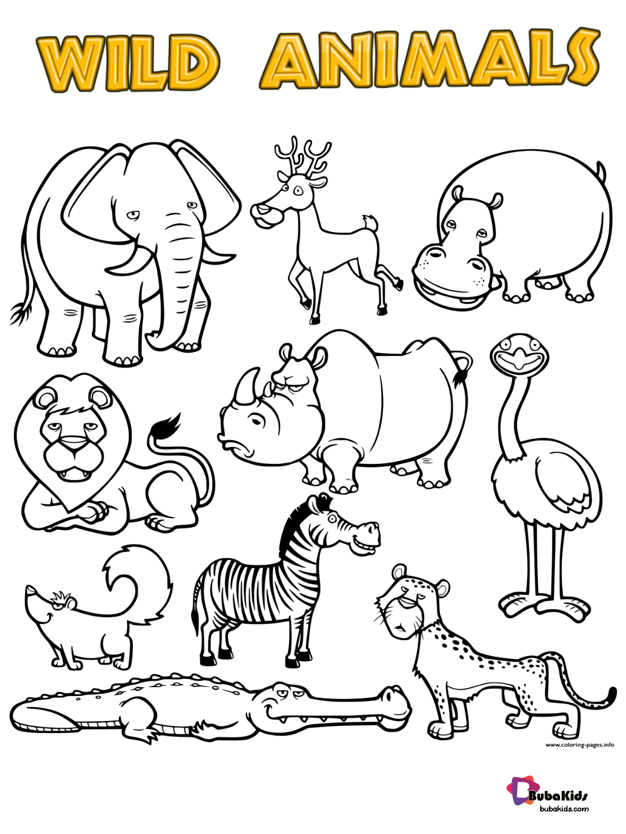 42+ Unique Animal Coloring Pages Free Printable For Kids Free Printable