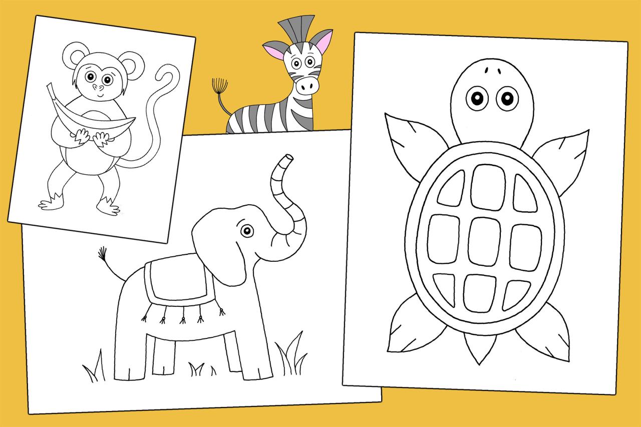 10 Fun Animal Coloring Pages for Kindergarten