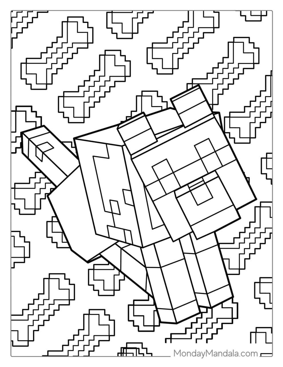 10 Fun Minecraft Animal Coloring Pages for Gamers