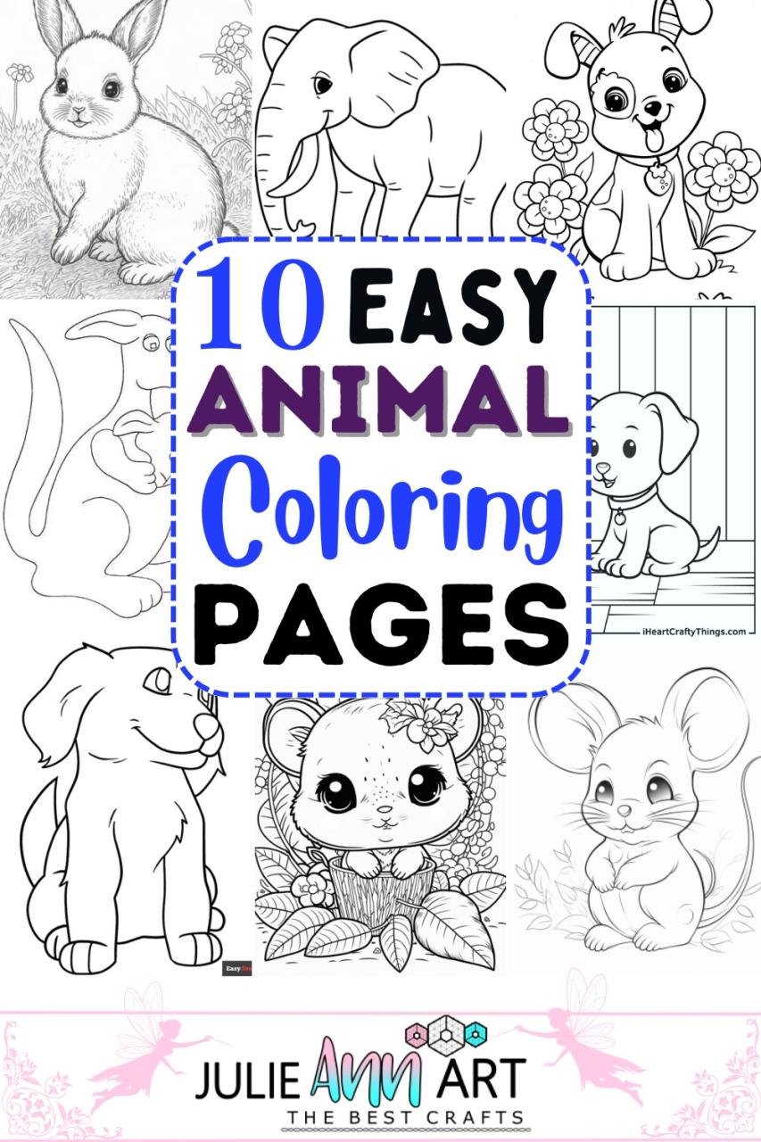 10 Easy Animal Coloring Pages for Kids of All Ages