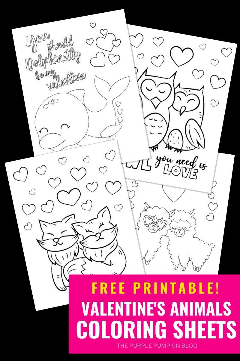 40+ Download Valentine Animal Coloring Pages Free Printable