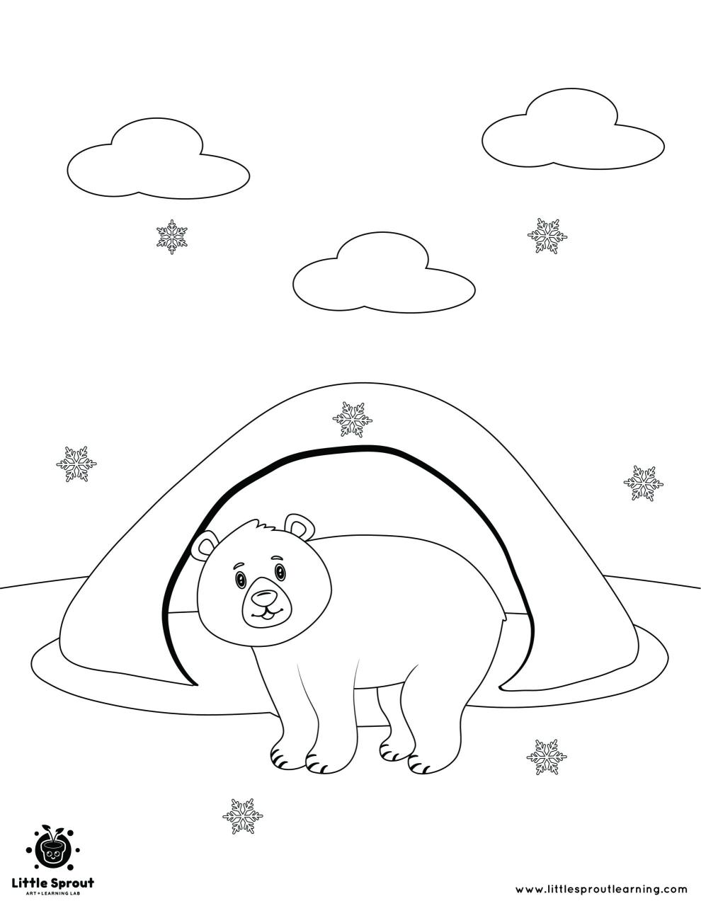 10 Hibernating Animal Coloring Pages for a Cozy Winter Activity