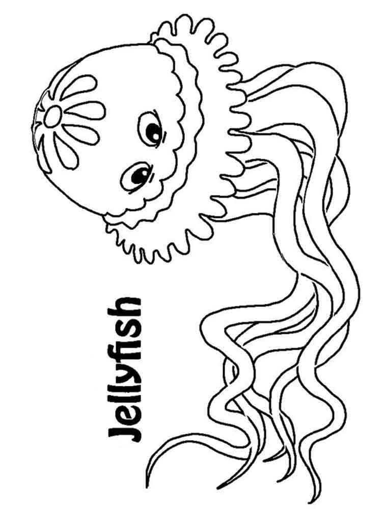 37+ Printable Animal Coloring Pages Jellyfish Colored