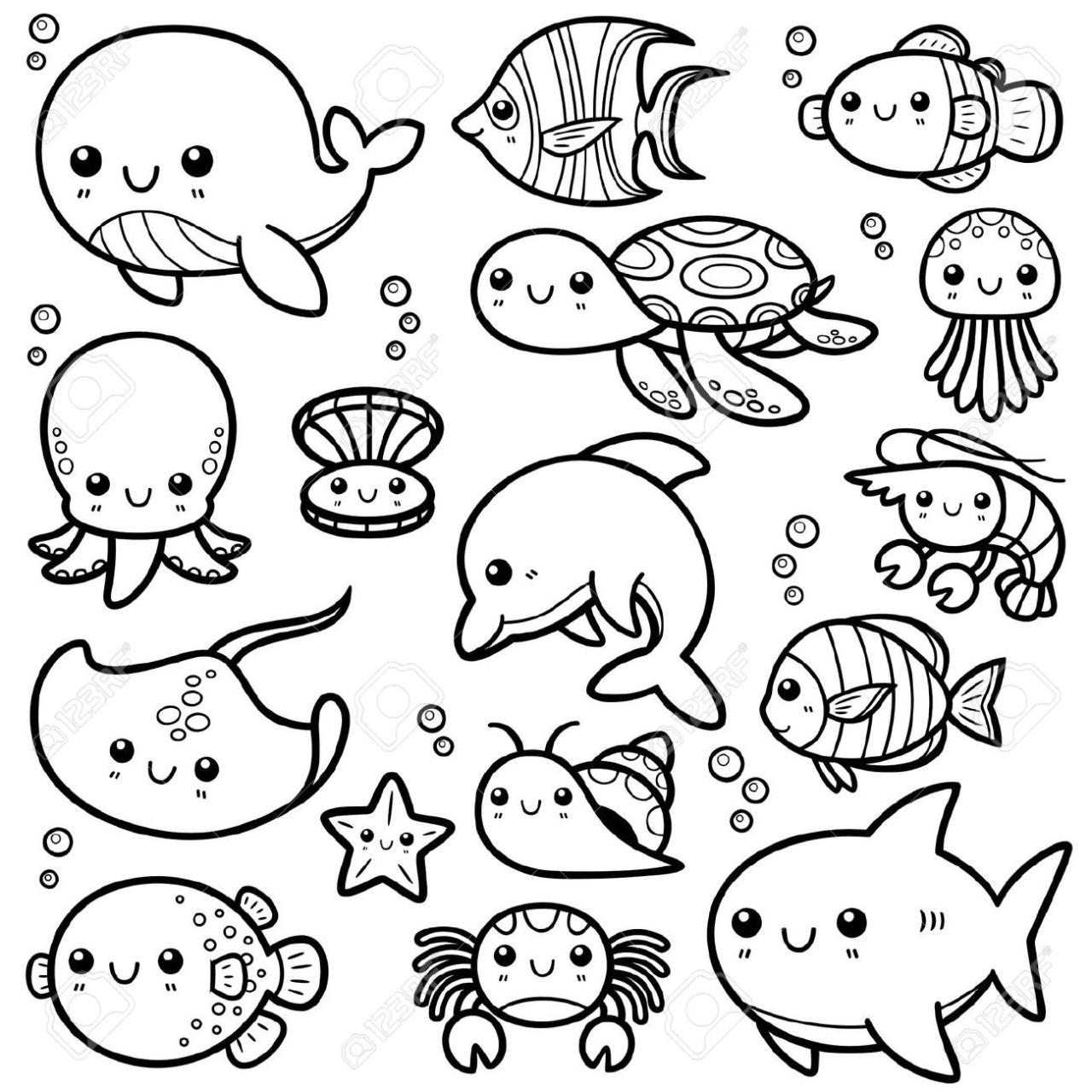 10 Sea Animal Coloring Pages Printable: Dive into an Underwater Adventure