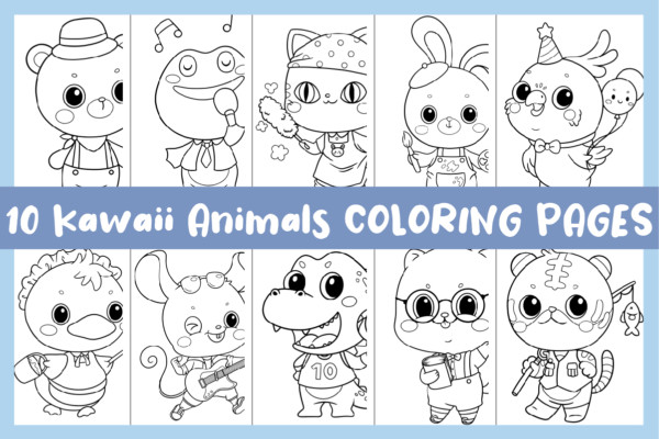 10 Kawaii Animal Coloring Pages to Unleash Your Inner Cuteness