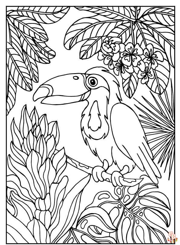 10 Captivating Rainforest Animal Coloring Pages for Nature Enthusiasts