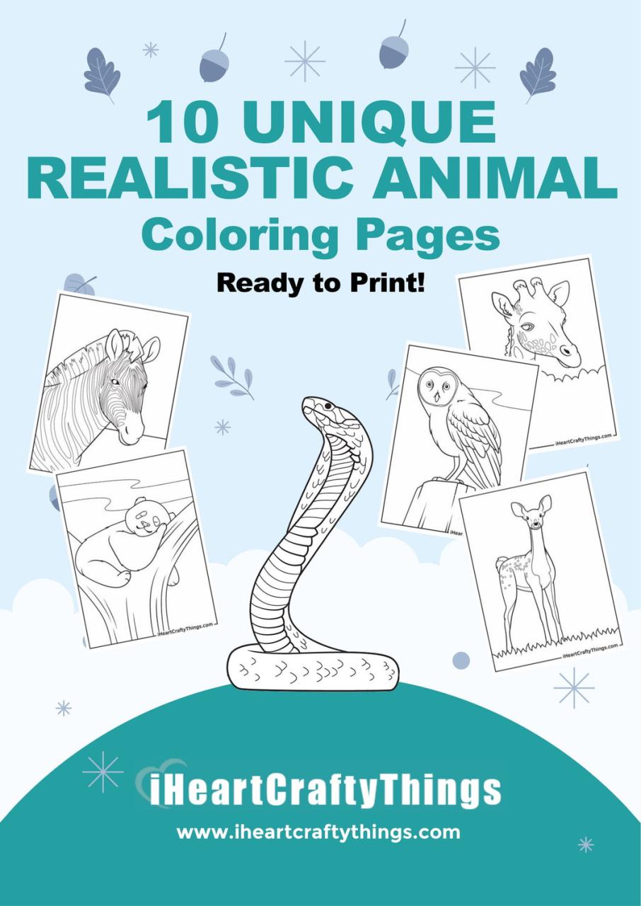 10 Realistic Animal Coloring Pages for Hours of Creative Fun