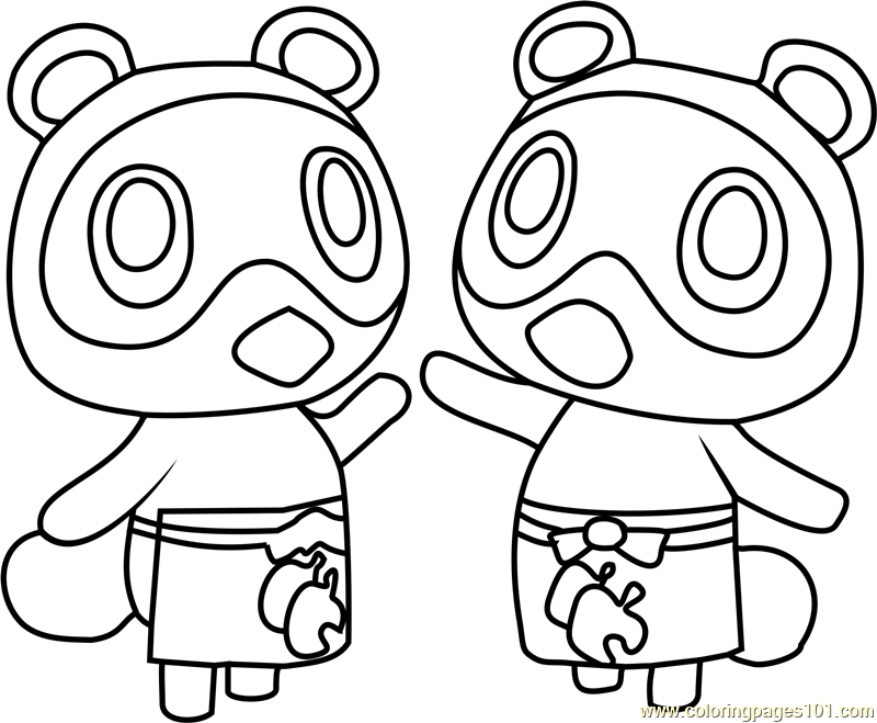 10 Adorable Animal Crossing Coloring Pages Featuring Timmy and Tommy