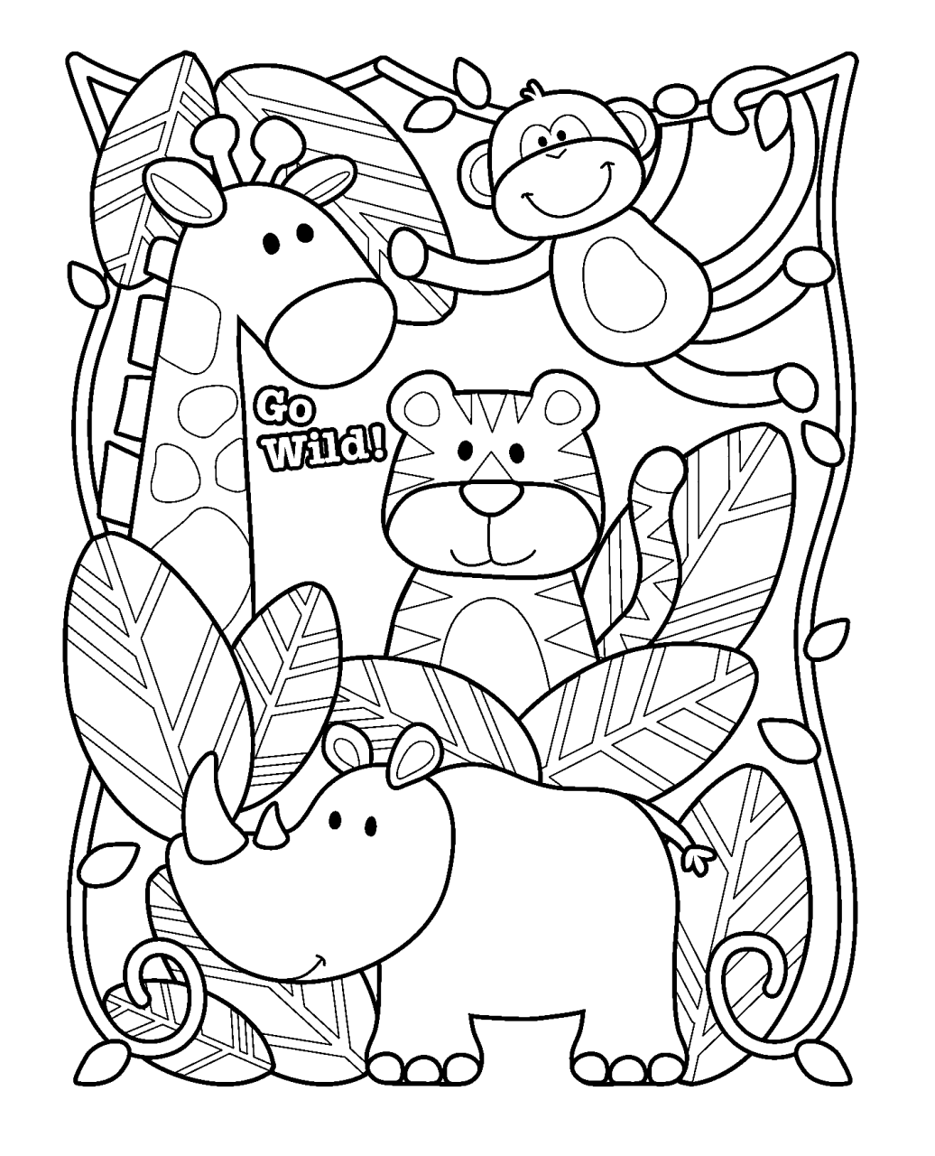 10 Free Printable Zoo Animal Coloring Pages for Kids and Adults