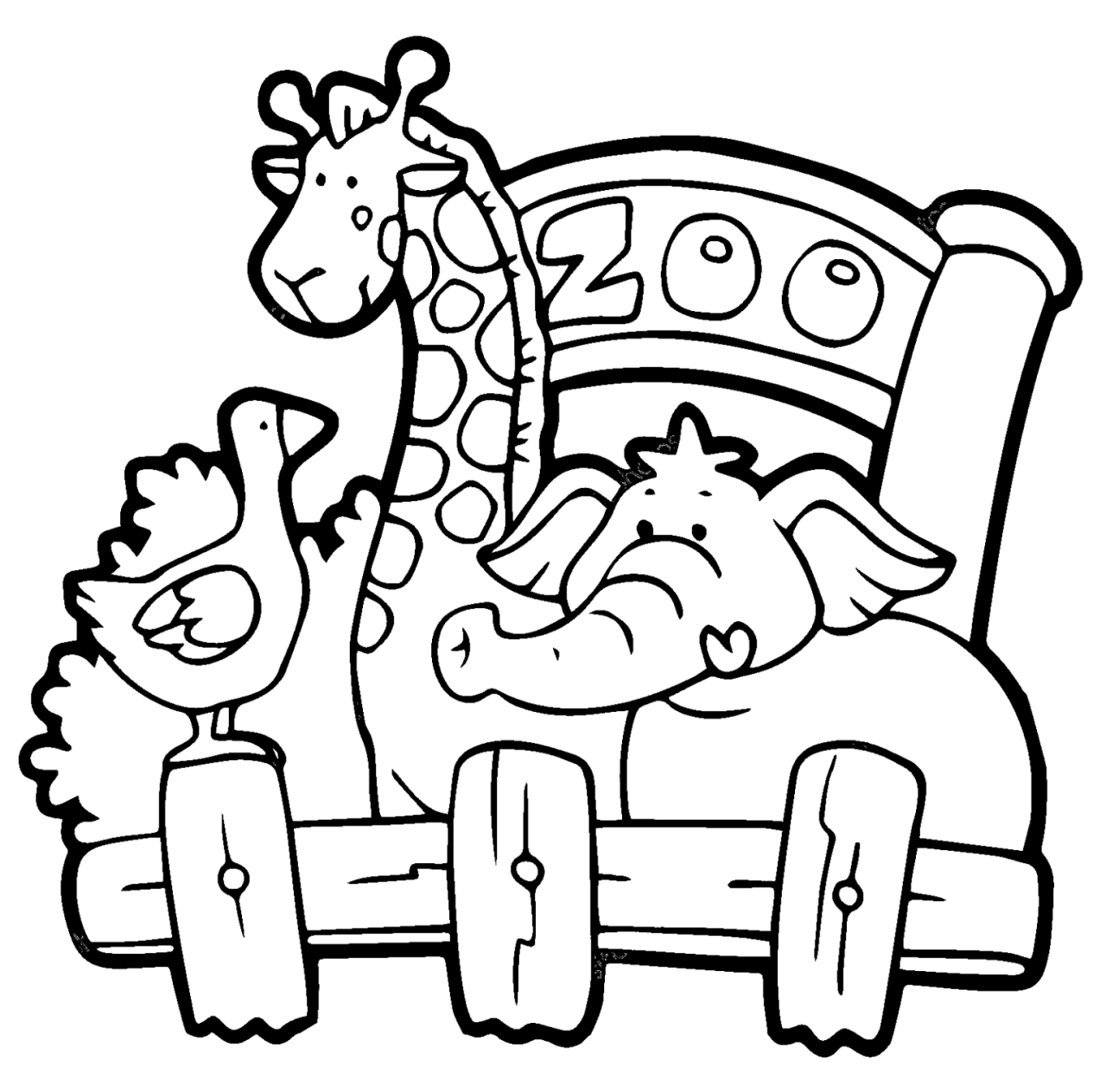 10 Fun Preschool Zoo Animal Coloring Pages to Download