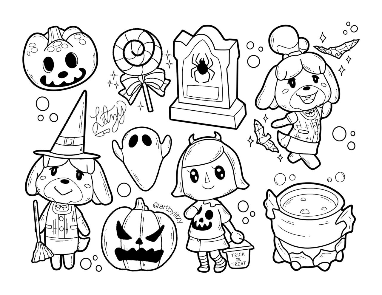 10 Spooktacular Halloween Animal Crossing Coloring Pages to Unleash Your Creativity