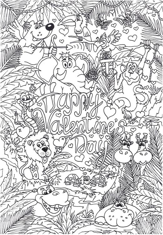 37+ Download Valentine Animal Coloring Pages Sketch