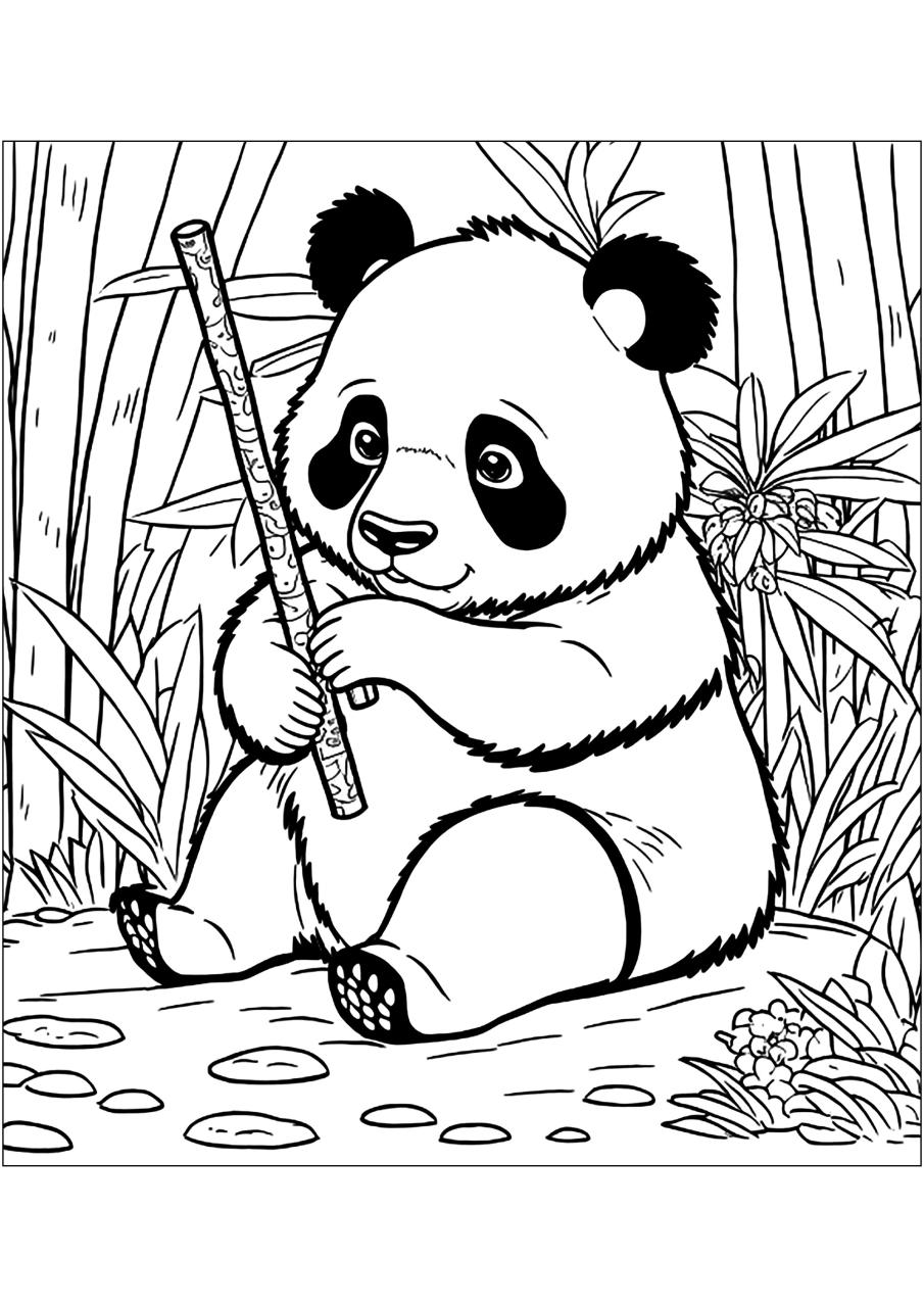 10 Adorable Panda Coloring Pages for All Ages