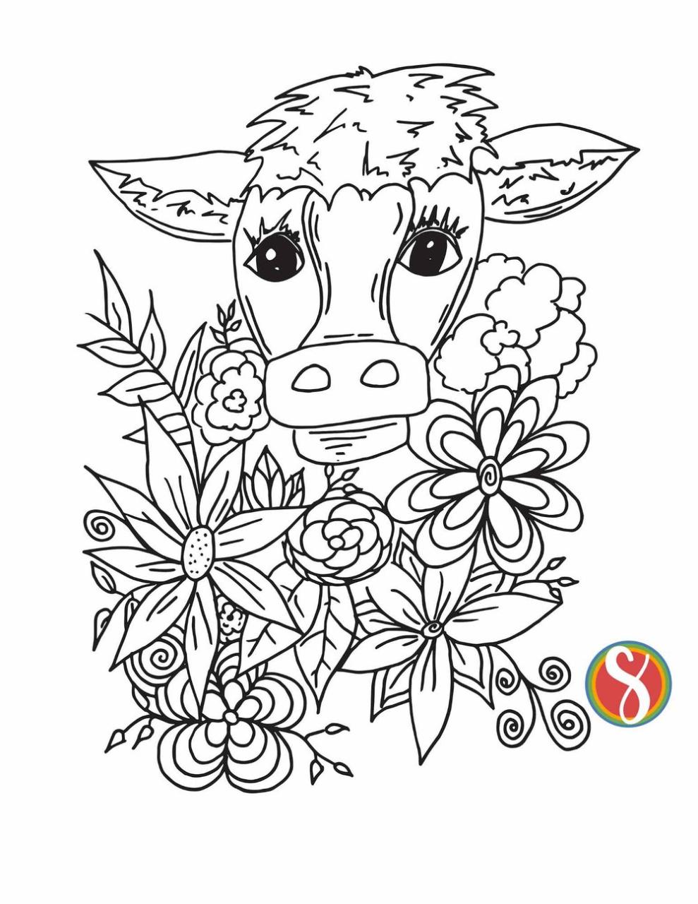 10 Unique Cow Coloring Pages for Kids and Adults to Unleash Your Creativity