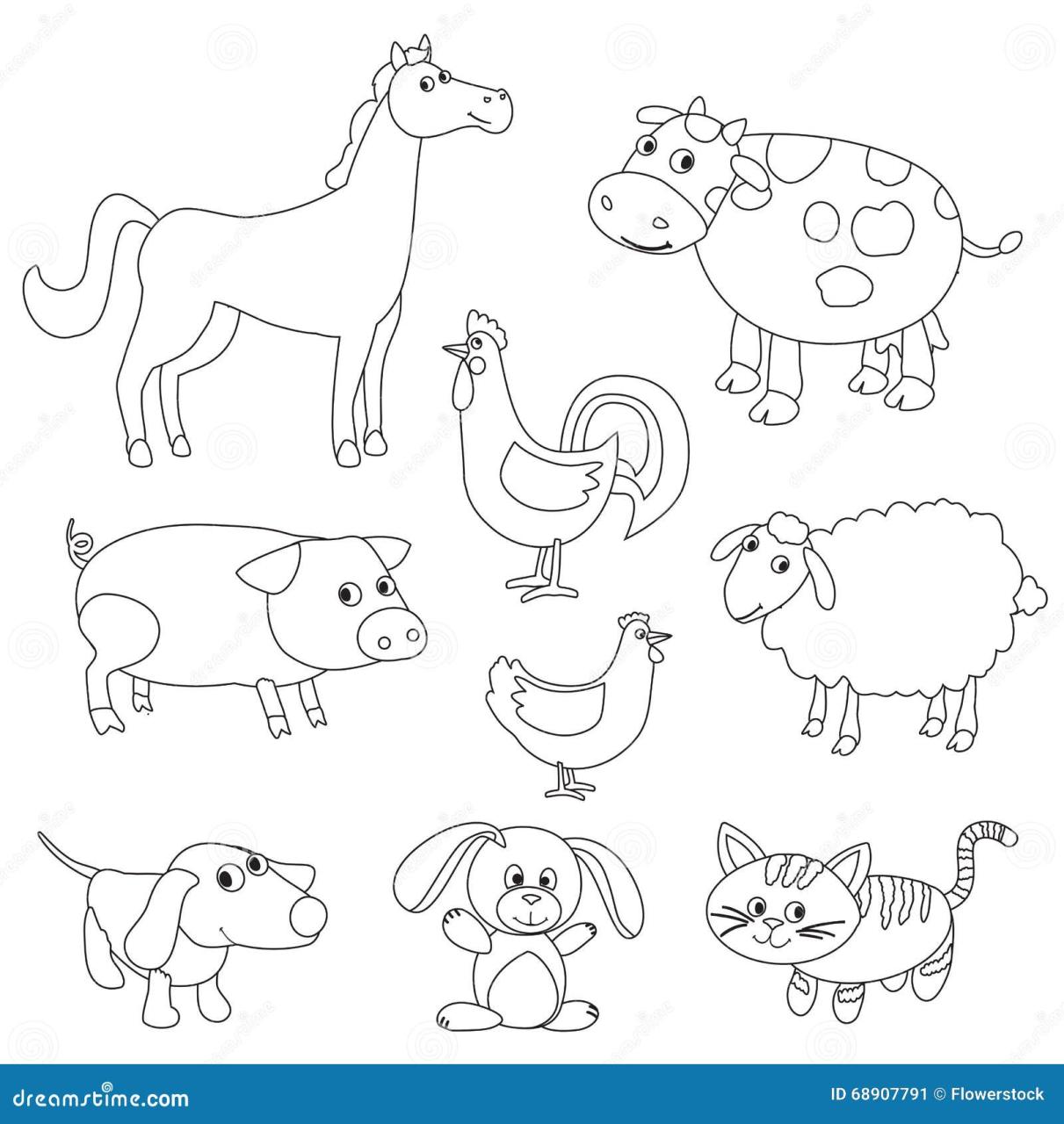 10 Adorable Domestic Animal Coloring Pages for Kids: Unleash Their Creativity and Imagination