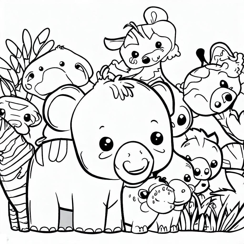 10 Adorable Zoo Animal Coloring Pages for Kids and Adults