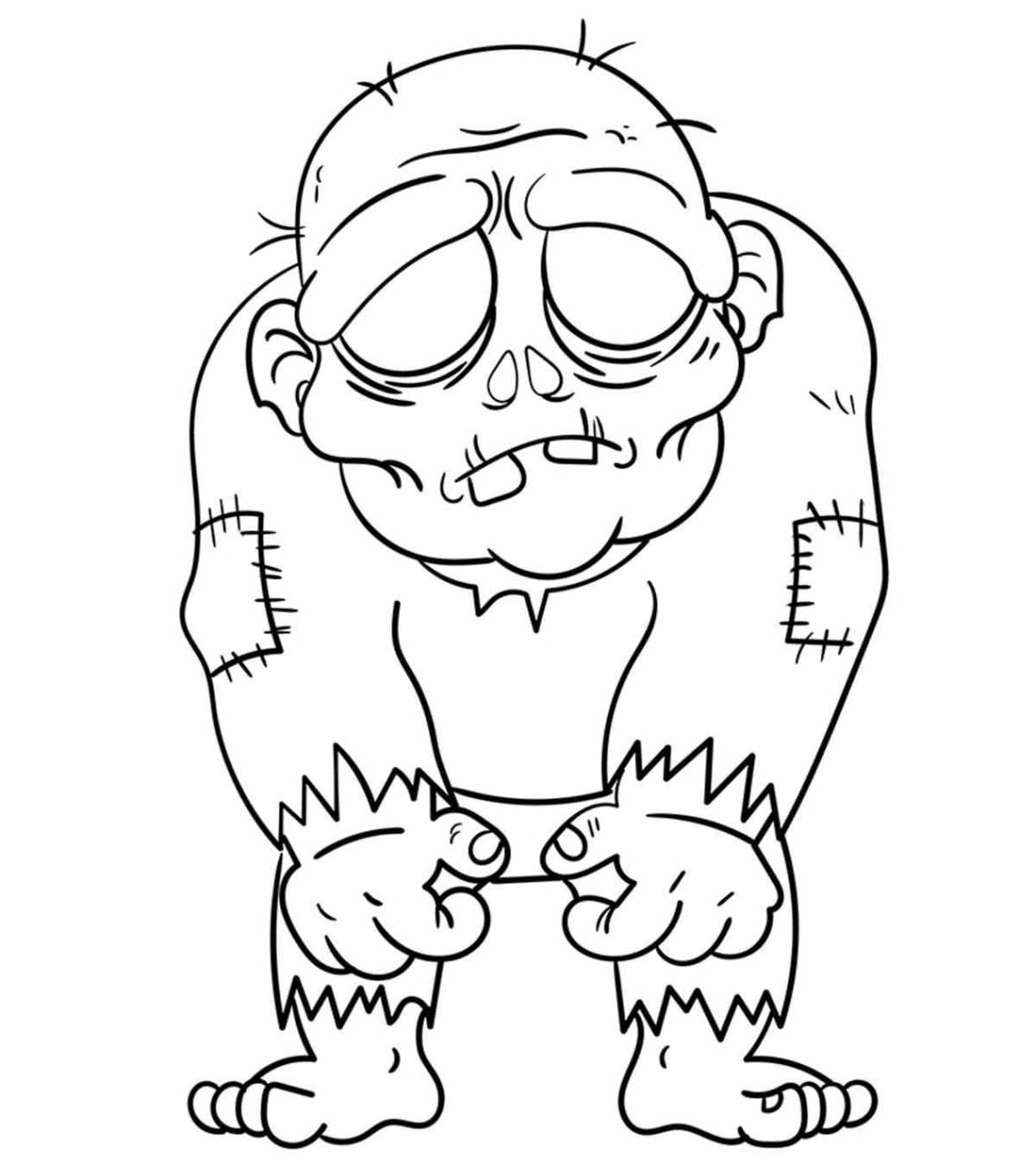 10 Spooky Zombie Animal Coloring Pages for Halloween Fun