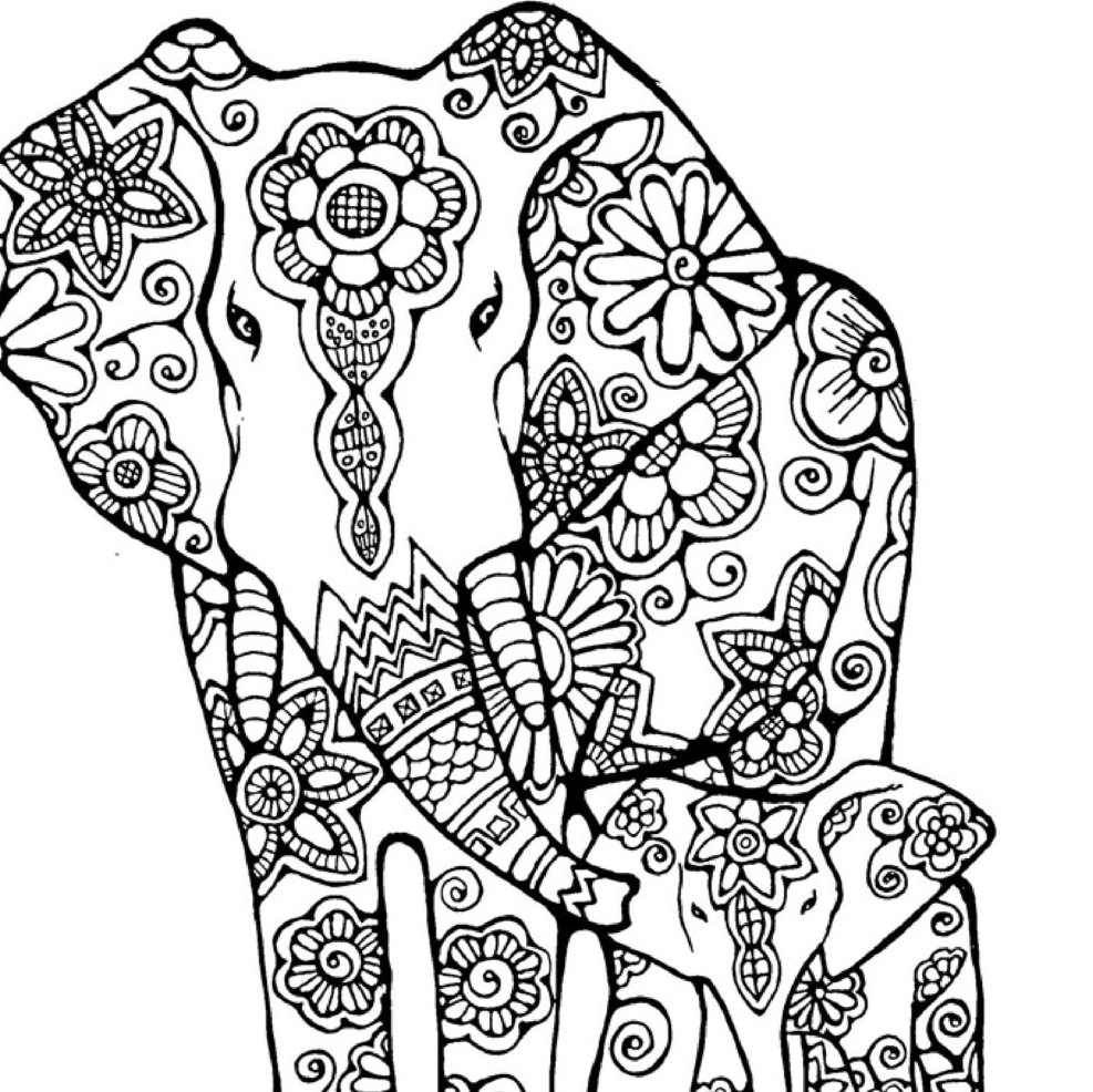 10 Beautiful Animal Mandala Coloring Pages: Free Printable Elephant