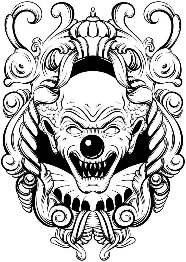 33+ Top Scary Animal Coloring Pages Free Printable