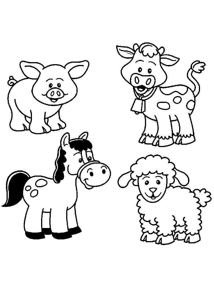 10 Easy Farm Animal Coloring Pages for Kids and Adults