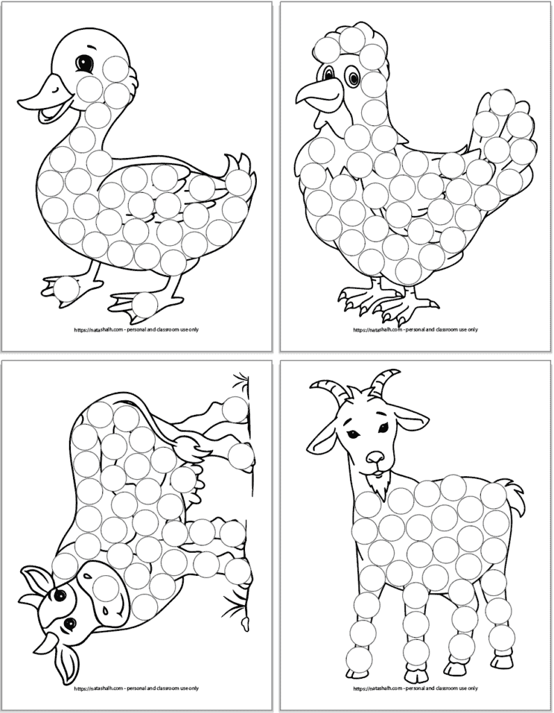 37+ Best of Animal Dot Coloring Pages for Kids