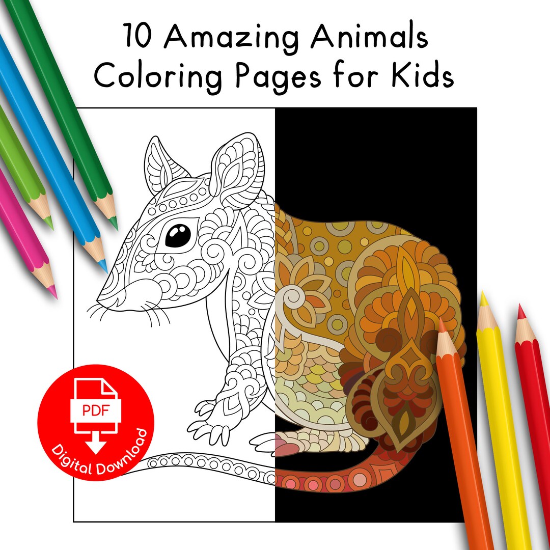 10 Amazing Animal Coloring Pages from the 75 Best Collection