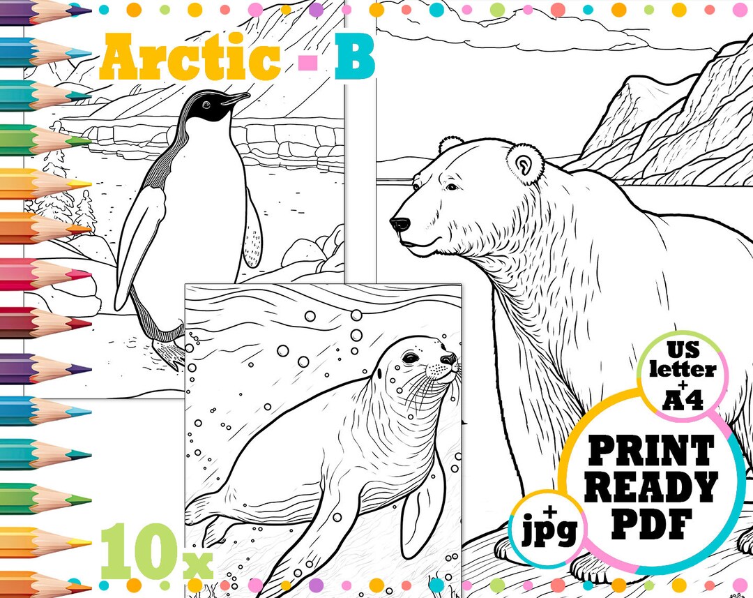 10 Arctic Animal Coloring Pages for a Chilling Adventure