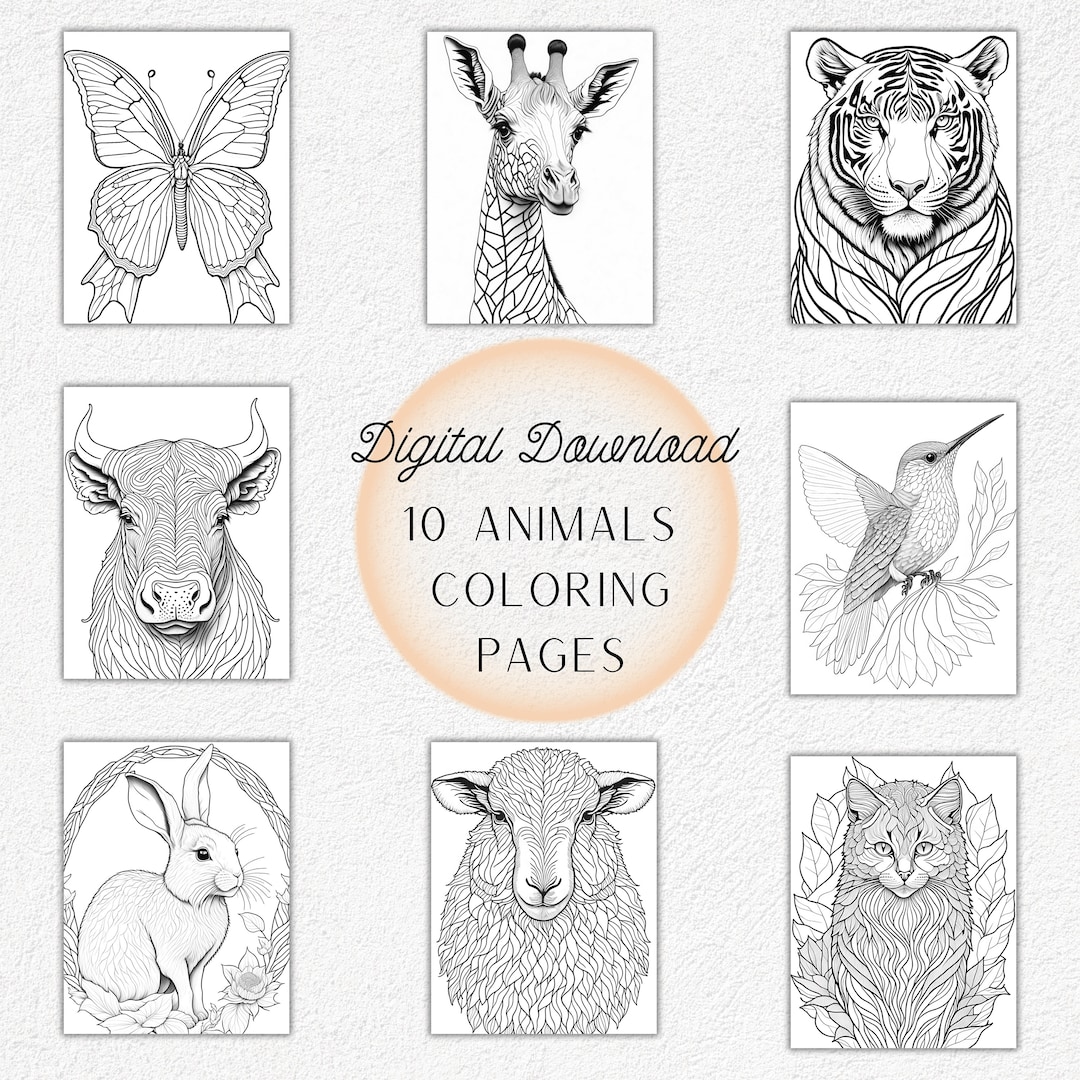 10 Realistic Animal Coloring Pages Printable: Unleash Your Inner Artist