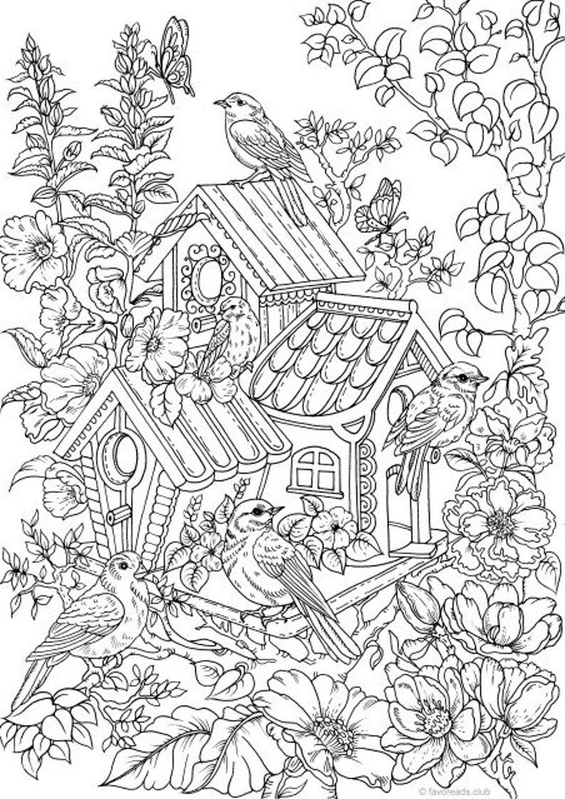 33+ Download Birdhouse Printable Line Art