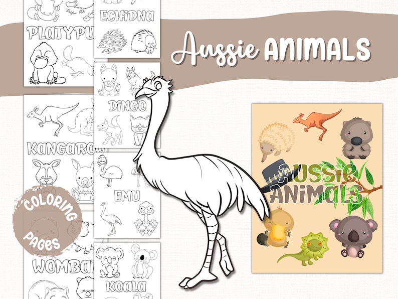 10 Australian Animal Coloring Pages for Creative Kids