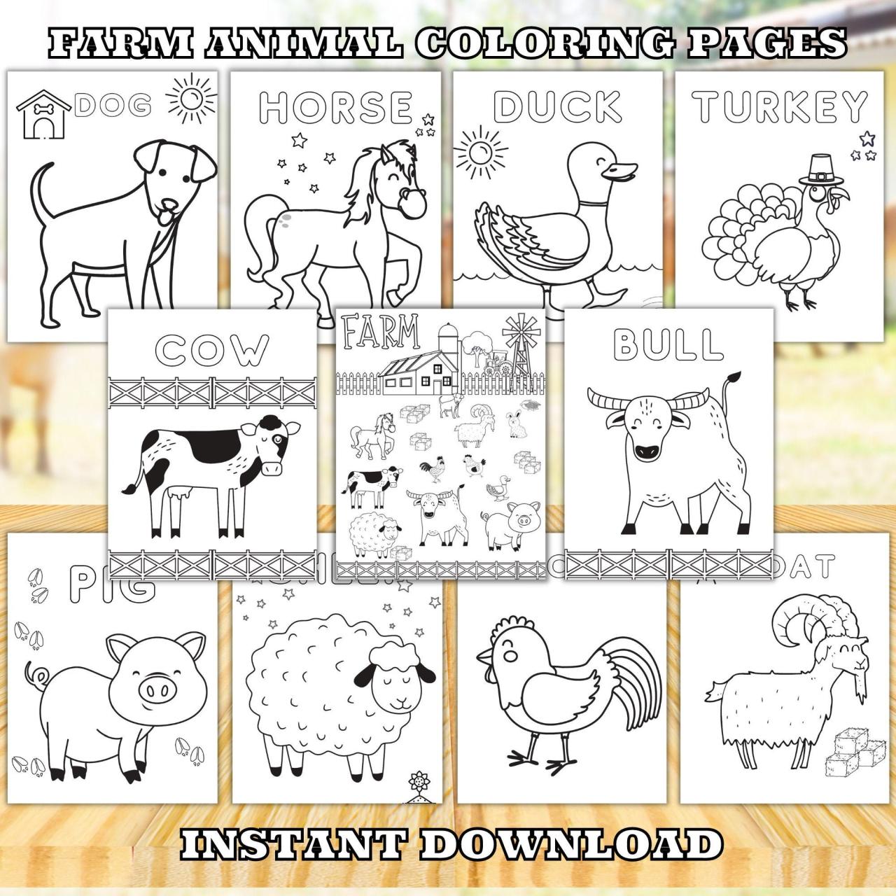 10 Farm Animal Coloring Pages Printable: Unleash Your Inner Artist with These Adorable Critters