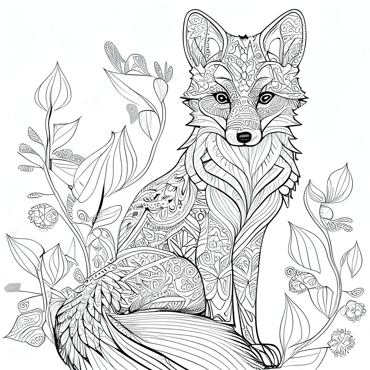 10 Wild Animal Adult Coloring Pages for Stress Relief