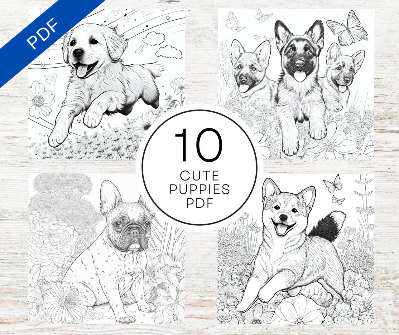 10 Adorable Puppy Coloring Pages for Animal Lovers