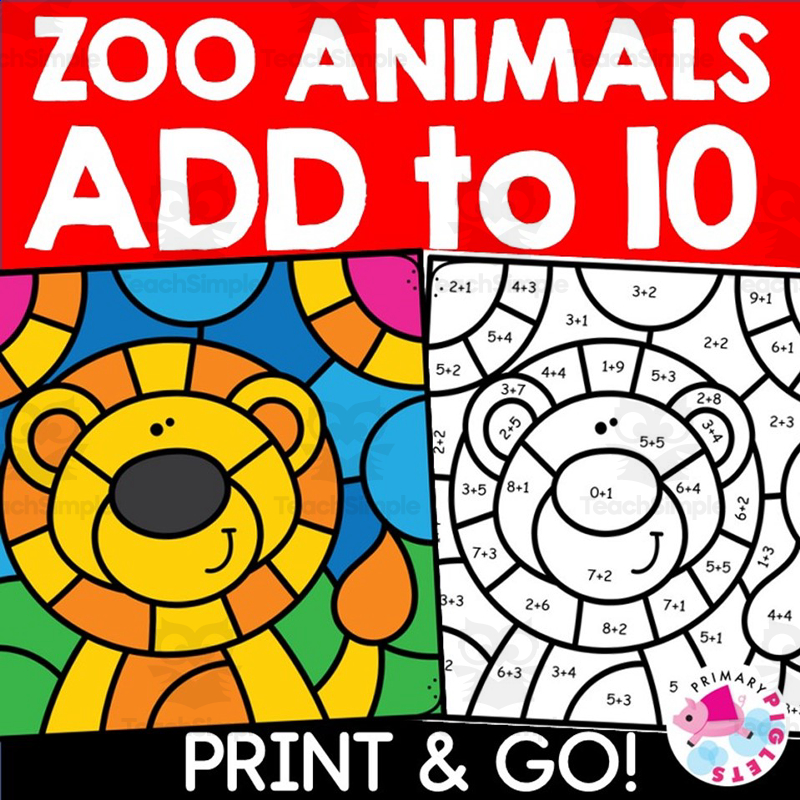 10 Animal Coloring By Number Pages for Relaxation and Creativity