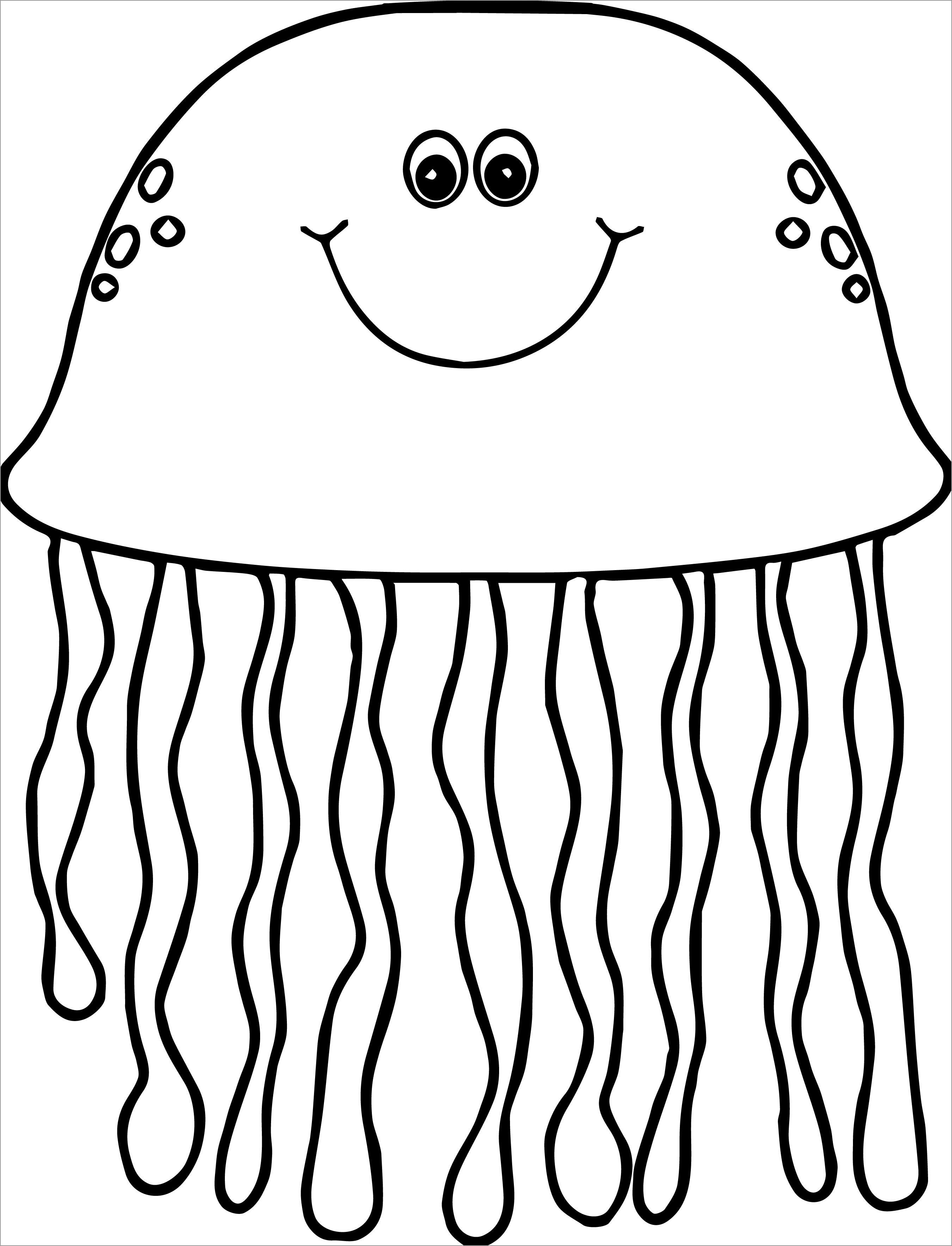 32+ Printable Animal Coloring Pages Jellyfish for Kids